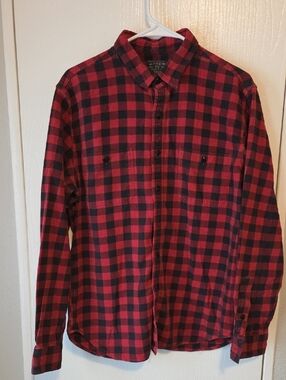 J. Crew Red and Black Buffalo Check Button-Down Shirt